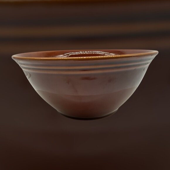 Ragon House Vintage Pottery Stoneware Brown Glaze Bowl ServeWare Collectible 9.5 - Picture 13 of 14